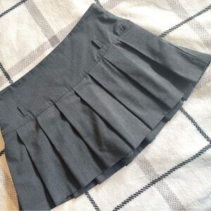Zara Charcoal Pleated Mini Skirt